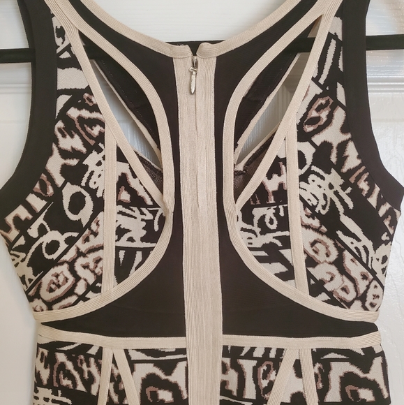 HERVE LEGER - Tribal Print Bandage Dress - Picture 7 of 7